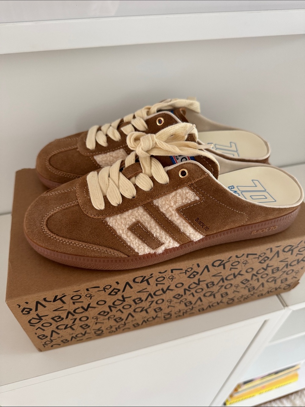 Anthropologie Back 70 Easter Mule Sneakers 39 NIB tobacco